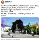 Jew is anti Martin Luther too for his Anti semitism