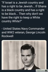 george_lincoln_rockwell_jews_can_keep_jewish_state_pure_of_non_believers_but_americans_cant