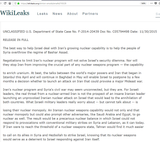 Clinton Email- Iranian nukes