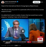 Head of the International Atomic Energy Agency Rafael Grossi 18-06-2025 &#039;We did not have any proof of a systematic effort to move into a nuclear&#039; Iran HD
