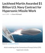 Zumwalt hypersonic contract