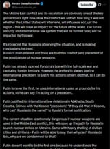 The Middle East conflict and its escalation are obviously one of the key global topics right now. How the conflict will unfold, how long it will last 18-06-2025 P1