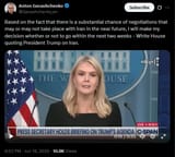 Based on the fact that there is a substantial chance of negotiations that may or may not take place with Iran 19-06-2025 two weeks, WH Trump HD