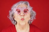 give granny a kiss