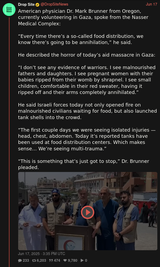 Screenshot 2025-06-19 at 21-51-12 Drop Site (@DropSiteNews) American physician Dr. Mark Brunner from Oregon currently volunteering in Gaza spoke from the Nasser Medical Complex “Every time there’s a so-called food distribution we know there[...]