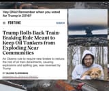 Trump rolls back train brake safety