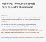 Russians additional chromosome