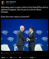 Zelensk in a tie for WEF