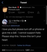 Elon acting out