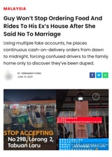 Food delivery revenge