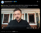 Zelensky, &#039;I’m ready to meet with Putin. Ideally, the war in Ukraine should end before the end of Trump’s presidency.&#039; 19-06-2025