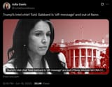 Trump’s intel chief Tulsi Gabbard is ‘off-message’ and out of favor. 19-06-2025