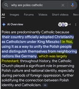 AI says Poles converted to Catholicism to avoid Germanic protestantism
