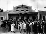 Charata, Argentina. German Nat-Soc refugees and supporters at the German school