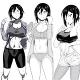three hitomi chan tomboys anime girl abs
