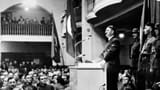 Hitler at the Bürgerbräukeller on 8th November 1939. The night he along with most of his inner circle could have died.