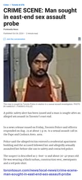 East End turban sex pest follow woman into building