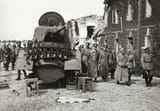 Hitler and Mussolini visit Brest fortress 2 days after it fell, under heavy guard due to holdouts still fighting