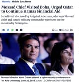 Israel Mossad chief fund Hamas
