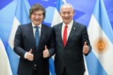 Spanish_Foto Netanyahu MileiPMArgentina10June3