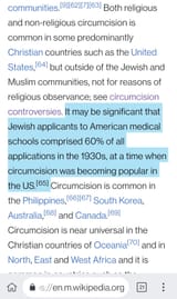 Jews medical schools circumcision