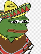 png-transparent-mexico-corona-pepe-the-frog-mexican-cuisine-pepe-4chan-food-hat-vertebrate