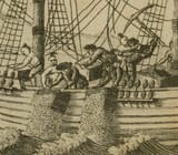 Americans throwing the Cargoes of the Tea Ships into the River, at Boston, artist unknown, 1789, John Carter Brown Library Archive of Early American Images_detail1