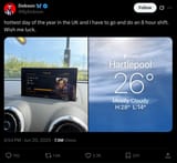 FireShot Capture 026 - Dobson 🦋 on X_ _hottest day of the year in the UK and I have to go_ - [x.com]
