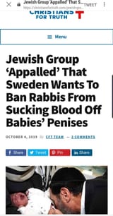 what upsets the jews rabbis circumcision sweden