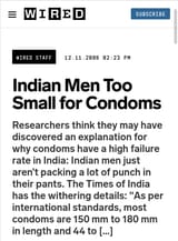 indian men dicks are too small for condoms