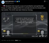 Ukraine’s intel reports a case of cannibalism among Russian troops. A soldier allegedly killed his comrade and ate his remains over two weeks 20-06-2025 HD