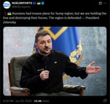 Russians had insane plans for Sumy region, but we are holding the line and destroying their forces. The region is defended 20-06-2025 Zelensky.
