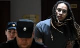 Brittney Griner being escorted to a courtroom outside Moscow earlier this year during her monthslong detention in Russia. KIRILL KUDRYAVTSEV:AGENCE FRANCE-PRESSE:GETTY IMAGES