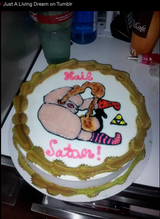 tubgirl hail satan cake