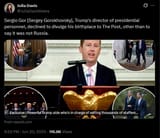 Sergio Gor [Sergey Gorokhovsky], Trump&#039;s director of presidential personnel, declined to divulge his birthplace to The Post, 20-06-2025 it was not Russia P1