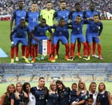 french football team and their wives.