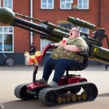 ai_art_mcdonalds_mobility_scooter_ground_to_air_bofors_cannon_groundmounted_air_denial_system