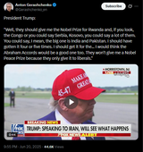 President Trump 20-06-2025 &#039;Well, they should give me the Nobel Prize for Rwanda and, if you look, the Congo or you could say Serbia, Kosovo&#039; HD