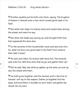Matthew 13;24-30