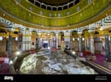 a-scale-model-of-the-interior-of-the-dome-of-the-rock-in-jerusalem-israel-at-the-islamic-civilization-park-in-kuala-terengganu-malaysia-WA050G