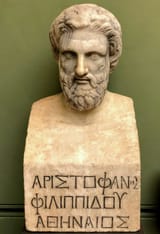 Bust with the inscription Aristophanes, son of Philippides, the Athenian 1st century AD