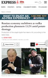 Running out of vodka again