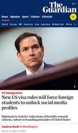 US visa social media