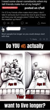 height short live longer