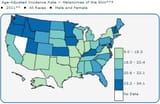 skin cancer map