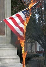 burnamericanflag