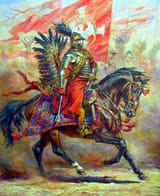 Polish winged hussars preparing to charge the Ottomans by Telenik