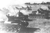 Type_95_tanks_and_type_97_tanks_of_the_Chiba_Tank_School_during_exercises_(1940)