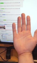 My white hand
