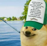 fishing dog